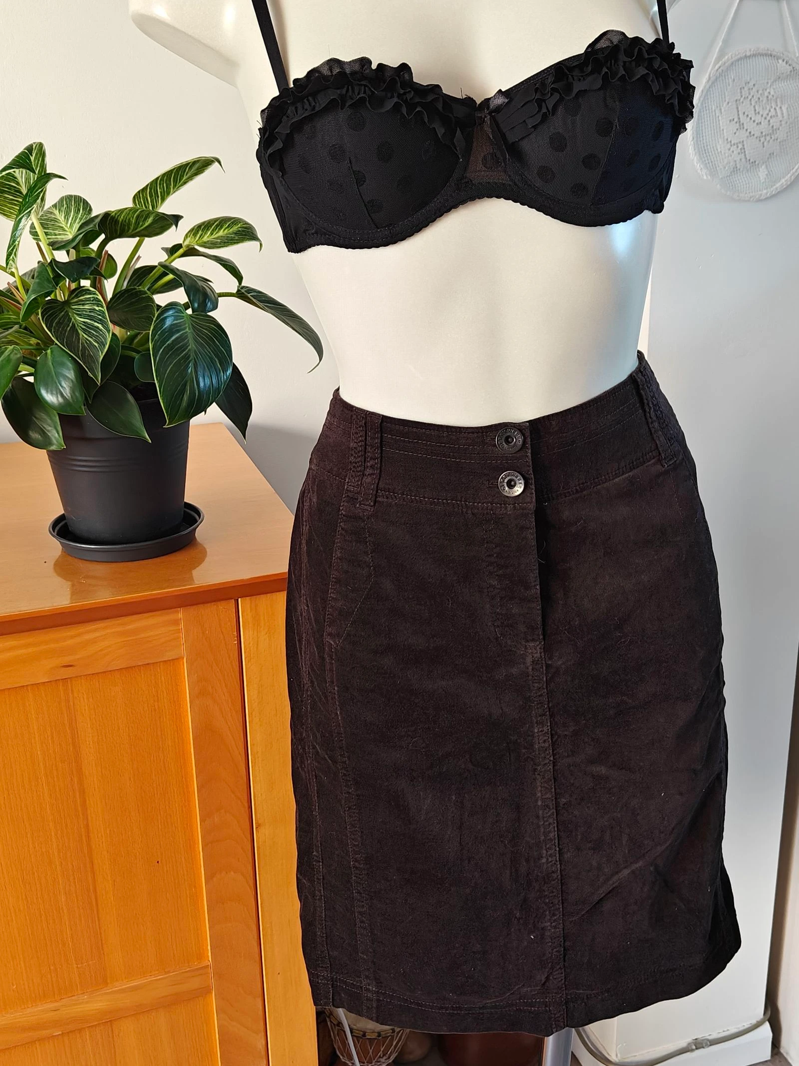 Nieuw met prijskaartje! Gerry Weber bruine corduroy / ribrok